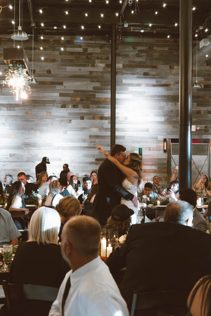 The bride and groom share their first dance at the elopement location: A Simple Affair